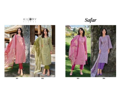 Kilory Trendz by Safar pure lawn cotton embroidered unstitched dress material catalogue  salwar kameez catalogs