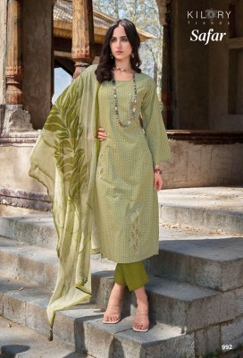 Kilory Trendz by Safar pure lawn cotton embroidered unstitched dress material catalogue  salwar kameez catalogs