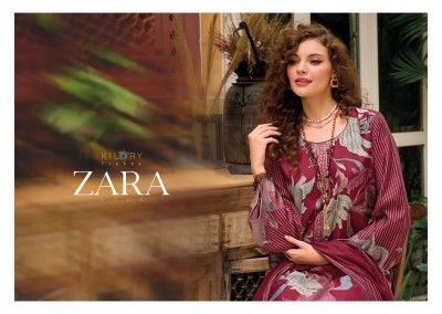 Kilory Trendz by Zara pure viscose muslin digital printed and foil printed salwar kameez catalogs