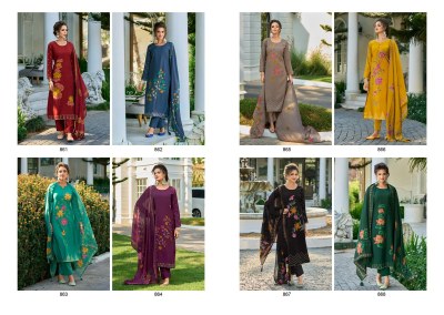 Kilory Trendz by Zarina 4 pure masline digital embroidered unstitched dress material catalogue at low rate salwar kameez catalogs