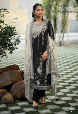 Kilory Trendz present Blackberry handwork with printed unstitched dress material catalogue salwar kameez catalogs