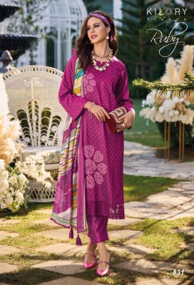 Kilory Trendz present Ruby pure jam cotton with fancy work unstitched dress material catalogue at low rate  salwar kameez catalogs