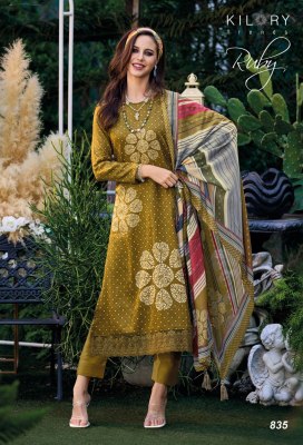 Kilory Trendz present Ruby pure jam cotton with fancy work unstitched dress material catalogue at low rate  salwar kameez catalogs