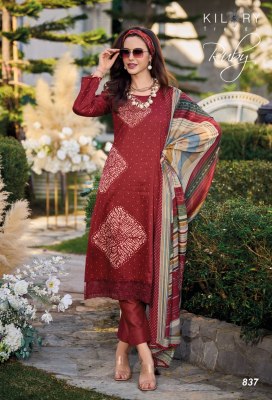 Kilory Trendz present Ruby pure jam cotton with fancy work unstitched dress material catalogue at low rate  salwar kameez catalogs