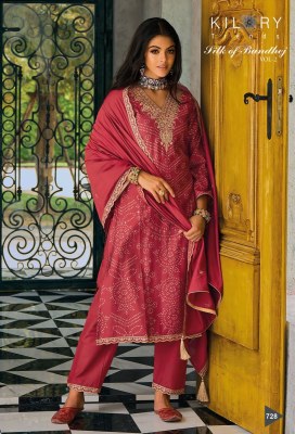 Kilory Trendz present silk bandhej vol 2 pure jam cotton digital printed unstitched dress material catalogue at wholesale price salwar kameez catalogs