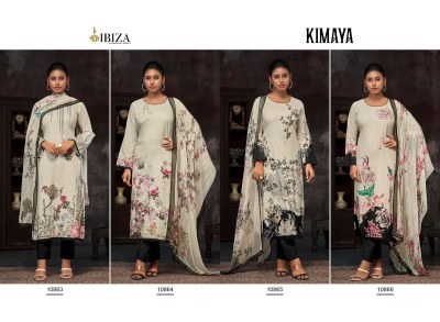 Kimaya by IBIZA pure linen digital printed unstitched suit catalogue salwar kameez catalogs