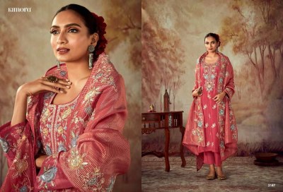 Kimora Heer Shahi Design No 2181 To 2188 Series Embordered Silk Suits With Banarasi Dupatta Collection  salwar kameez catalogs