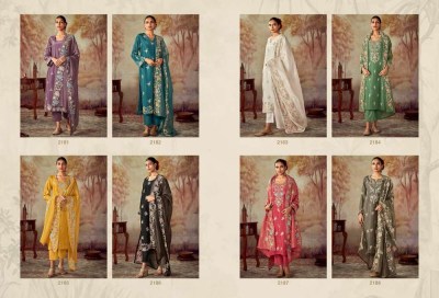 Kimora Heer Shahi Design No 2181 To 2188 Series Embordered Silk Suits With Banarasi Dupatta Collection  salwar kameez catalogs