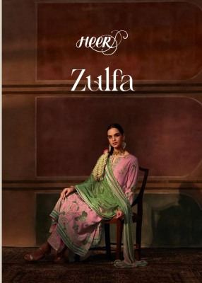 Kimora Heer Zulfa 159 Design No 9151 To 9157 Pure Muslin Suits With Embroidery Dupatta Collection 