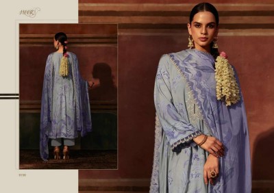 Kimora Heer Zulfa 159 Design No 9151 To 9157 Pure Muslin Suits With Embroidery Dupatta Collection salwar kameez catalogs