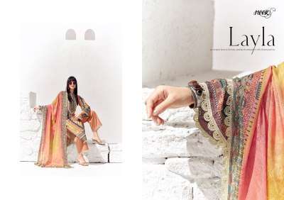 Kimora by Layla fancy printed with lace unstitched dress material catalogue at low rate salwar kameez catalogs