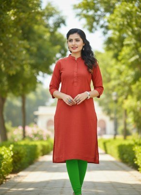 Kinti City Girl Cotton Slub ethnic wear breathable premium cotton fabric comfort Wholesale kurtis catalogs