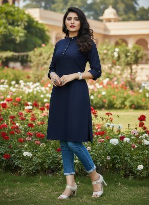 Kinti City Girl Cotton Slub ethnic wear breathable premium cotton fabric comfort Wholesale kurtis catalogs