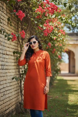 Kinti City Girl Cotton Slub ethnic wear breathable premium cotton fabric comfort Wholesale kurtis catalogs