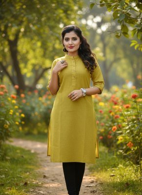 Kinti City Girl Cotton Slub ethnic wear breathable premium cotton fabric comfort Wholesale kurtis catalogs
