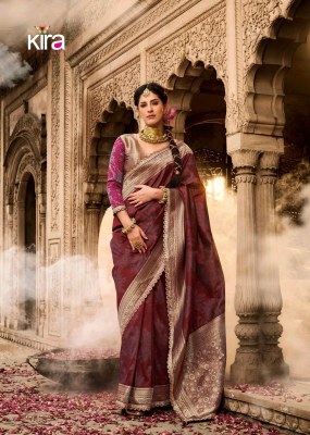 Kira by rajyog Soft banarsi silk fancy beautiful saree with blouse catalogue at low rate sarees catalogs