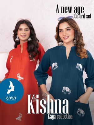 Kishna by Kaya Super quality Best designed Cotton Flex Kurti with bottom at affordable rate  wholesale catalogs
