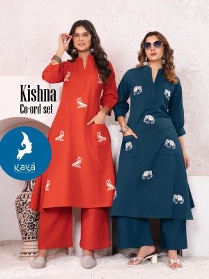 Kishna by Kaya Super quality Best designed Cotton Flex Kurti with bottom at affordable rate  kurtis catalogs