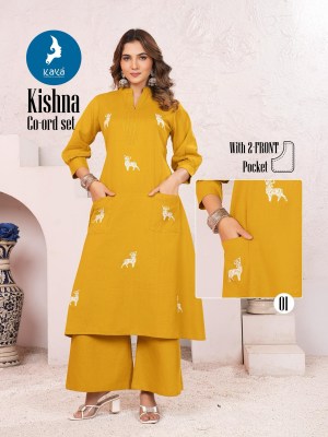 Kishna by Kaya Super quality Best designed Cotton Flex Kurti with bottom at affordable rate  kurtis catalogs