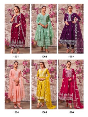 Kitkat vol 1 by Krishna trendz Roman Silk Flair Readymade Anarkali Suit catalogue fancy Anarkali suit catalogs