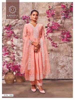 Kitkat vol 1 by Krishna trendz Roman Silk Flair Readymade Anarkali Suit catalogue fancy Anarkali suit catalogs