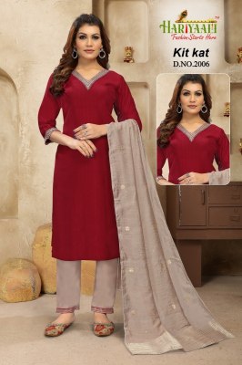 Kitkat vol 2 by Hariyaali coding work fancy kurti pnt and dupatta catalogue at low rate readymade suit catalogs