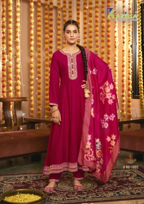 Krissa by Gehna Premium Vichitra Silk with Kasab work fancy Anarkali suit catalogue readymade suit catalogs