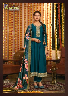 Krissa by Gehna Premium Vichitra Silk with Kasab work fancy Anarkali suit catalogue readymade suit catalogs