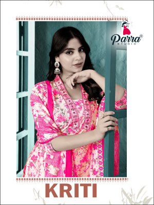 Kriti by Parra Studio Chanderi printed handwork readymade suit catalogue at affordable rate 