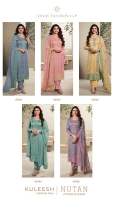 Kuleesh by Nutaan embroidered unstitched dress material catalogue at affordable rate salwar kameez catalogs