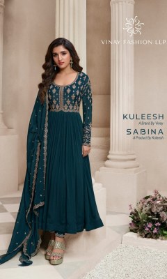 Vinay Fashion Kuleesh by sabina designer embroidered chinon kali with dupatta and embroidered   vinay fashion 