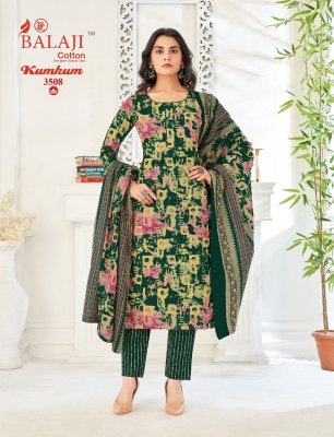 Kumkum vol 35 by Balaji pure cotton printed unstitched dress material catalogue at amaviexpo salwar kameez catalogs