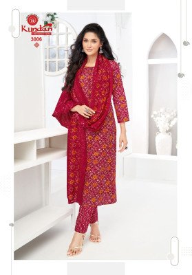Kundan Batik Vol 3 Elegant Pure Cotton Batik Print Kurti with Coordinated Pant And Dupatta Wholes kurtis catalogs