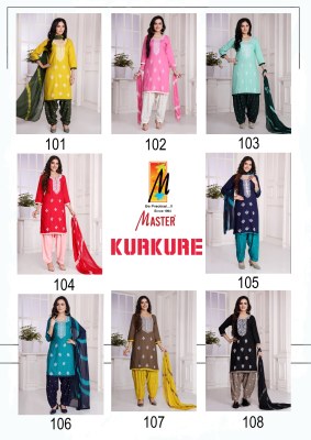 Kurkure by Master reyon fancy readymade patiyala salwar suit collection at amaviexpo readymade suit catalogs