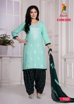 Kurkure by Master reyon fancy readymade patiyala salwar suit collection at amaviexpo readymade suit catalogs