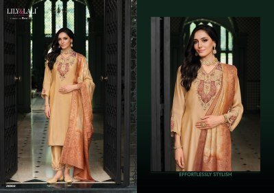 LILY And LALI Mahek e Vastra Designer Embroidered Viscose Suit with Lace Pant And Jacquard Dupatta Wholesale kurtis catalogs