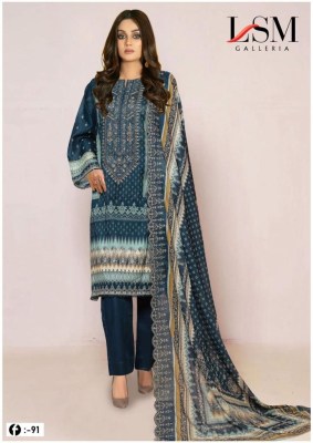 LSM Galleria brand Firdous queen lawn vol 9 karachi lawn cotton printed unstitched pakistani suit catalogue pakistani suit catalogs