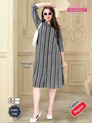 La Fairy present fancy Umbrella style fancy reyon kurti catalogue at low rate kurtis catalogs