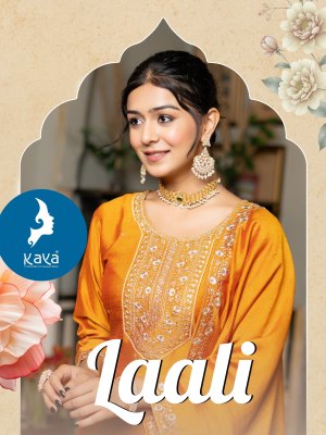 Laali by Kaya vichitra silk letest embroidered kurti pant and dupatta catalogue at affordable rate Kaya kurti