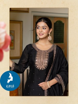 Laali by Kaya vichitra silk letest embroidered kurti pant and dupatta catalogue at affordable rate readymade suit catalogs