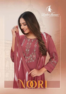 Ladies Flavour Noori  Hevay Chinon With Heavy Embroidery work ready made suits catalogue wholesale rate in Surat  Ladies Flavour