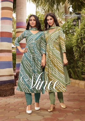 Ladies Flavour Vinee Premium collection aliya cute Kurti pants and dupatta set catalogue wholesale  Ladies Flavour