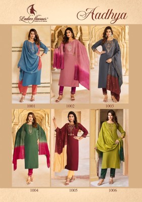 Ladies flavour by Aadhya heavy chinon with embroidered readymade suit catalogue at wholesale price readymade suit catalogs