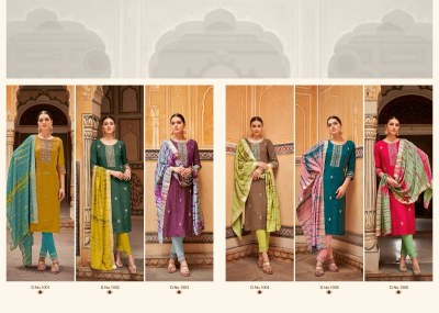 Ladies flavour by Anupama heavy reyon embroidered readymade suit catlogue at affordable rate readymade suit catalogs