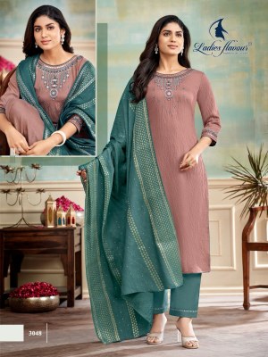 Ladies flavour by D No 3043 to 3048 heavy embroidered fancy readymade suit catalogue at affordable rate readymade suit catalogs