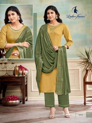 Ladies flavour by D No 3043 to 3048 heavy embroidered fancy readymade suit catalogue at affordable rate readymade suit catalogs