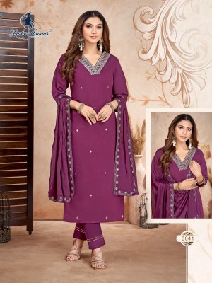 Ladies flavour by DNO 3039 to 3042 roman with heavy embroidered readymade suit catalogue at low rate readymade suit catalogs