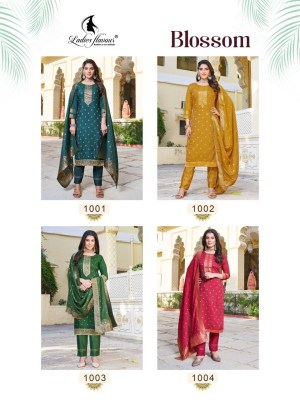 Ladies flavour by blssom designer kurti with pant and dupatta catlog at wholesale rate  kurtis catalogs