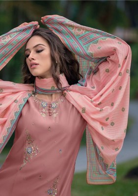 Ladies flavour by mirza pure chanderi modal with heavy embroidery and khatli work kurti pant and dupatta catalog at wholesale price readymade suit catalogs