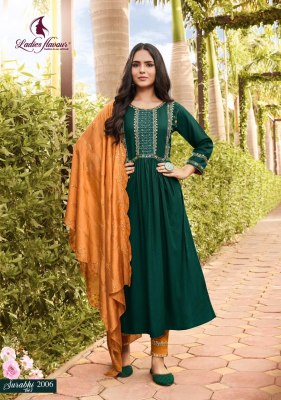 Ladies flavour by surbhi vol 2 heavy embroidery rayon kurti pant with dupatta at wholesale rate kurtis catalogs